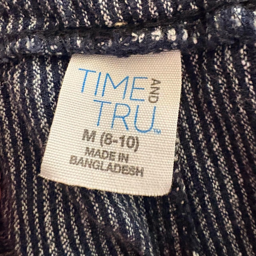 Time and Tru Navy Striped Pants sz 8-10 - Picture 4 of 4